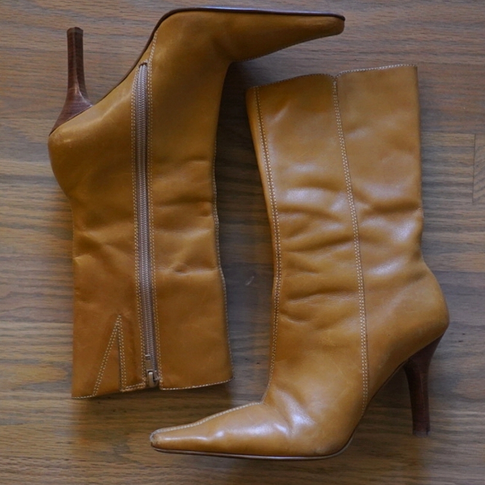 Diba leather women's boots camel 6.5